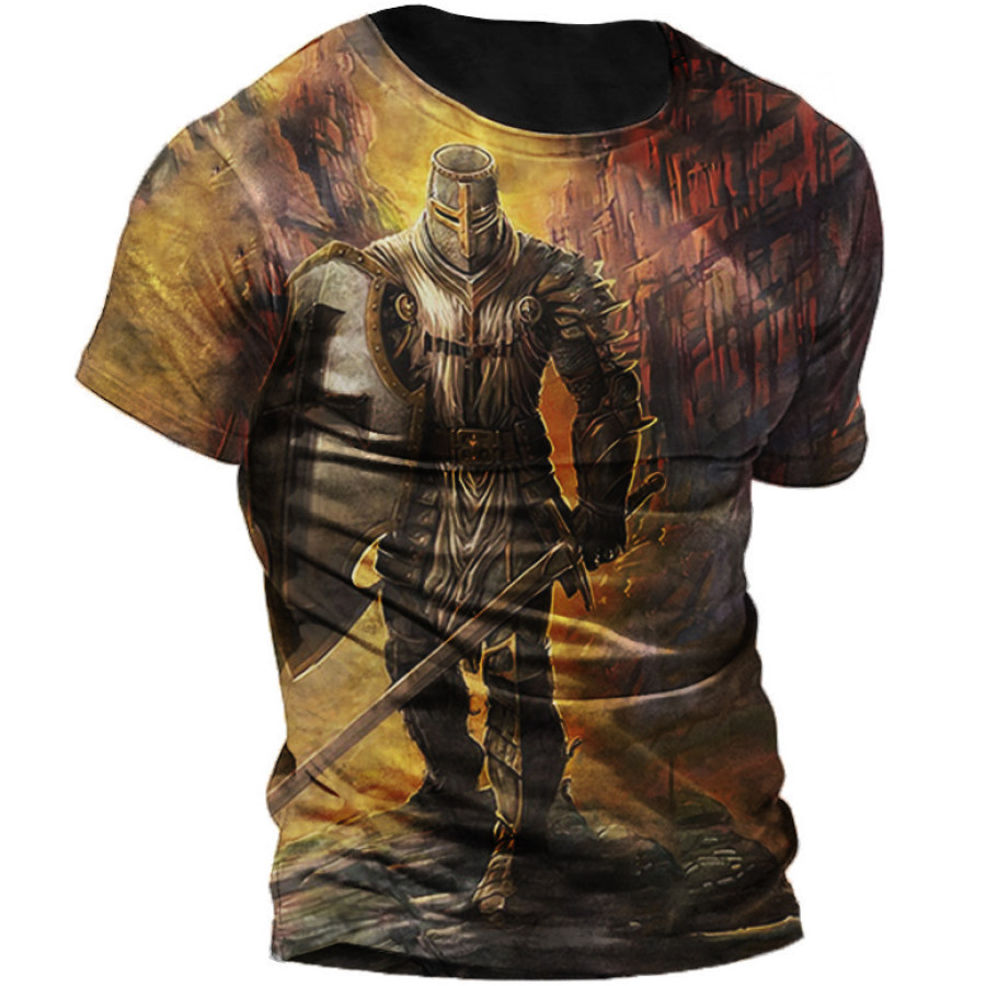 

Men's Outdoor Vintage Templar Print T-Shirt