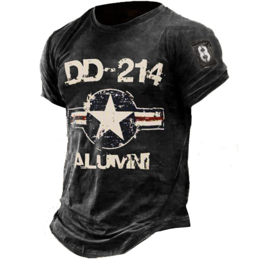 

Men's Outdoor Retro Casual Alumni Veterans T-Shirt