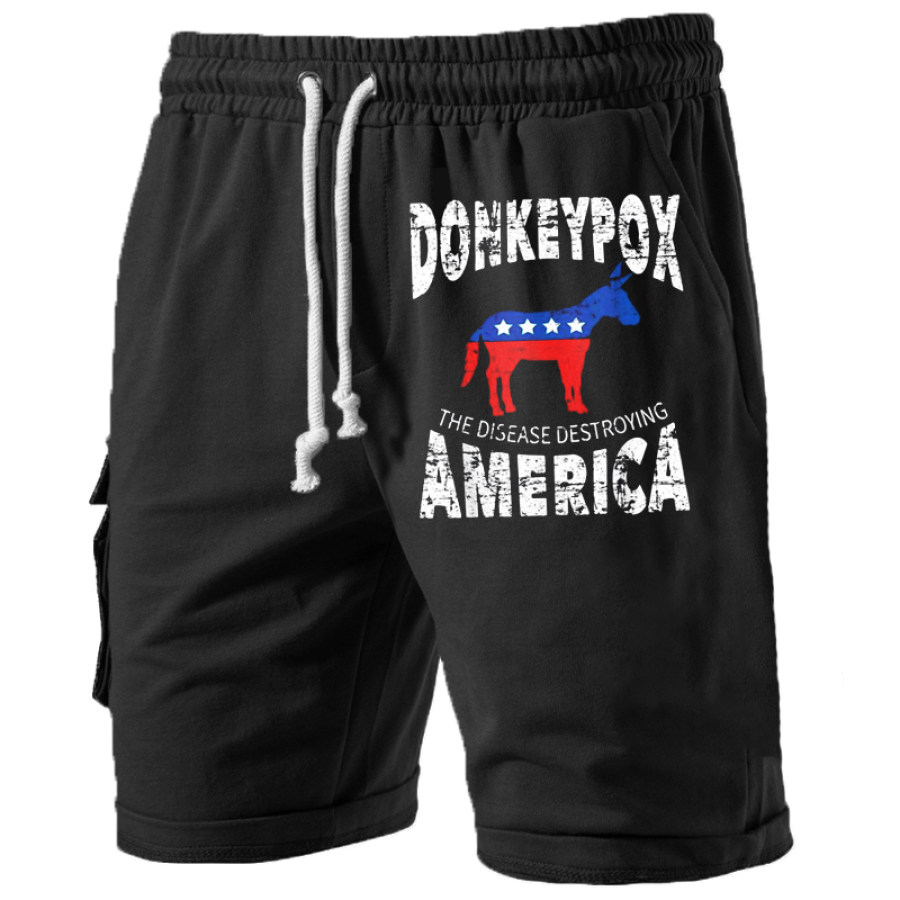 

Donkey Pox The Disease Destroying America Men's Athletic Shorts