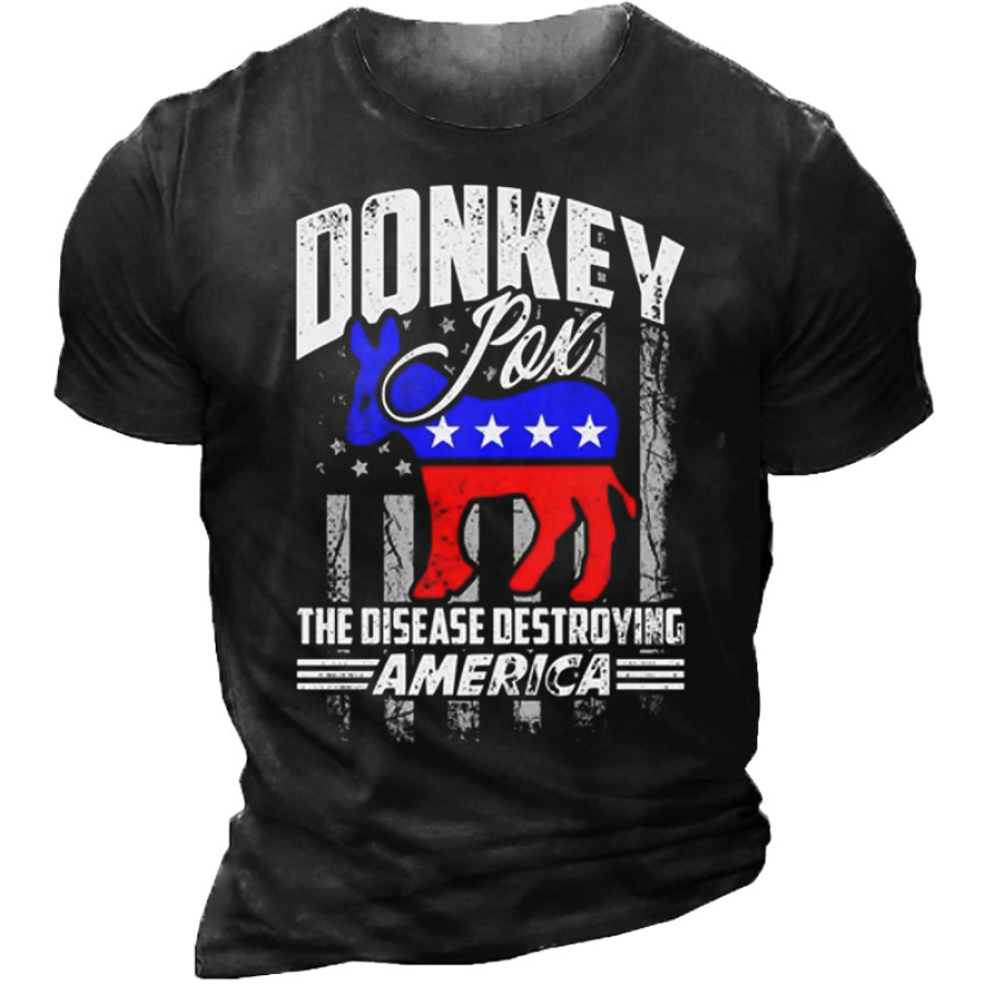 

Donkey Pox The Disease Destroying America Funny Anti-Democrat T-Shirt