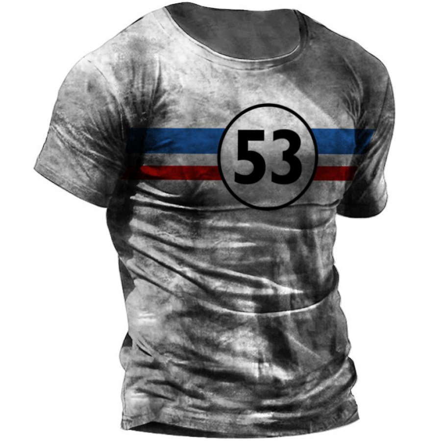 

Men's Vintage Striped Racing Short Sleeve T-Shirt