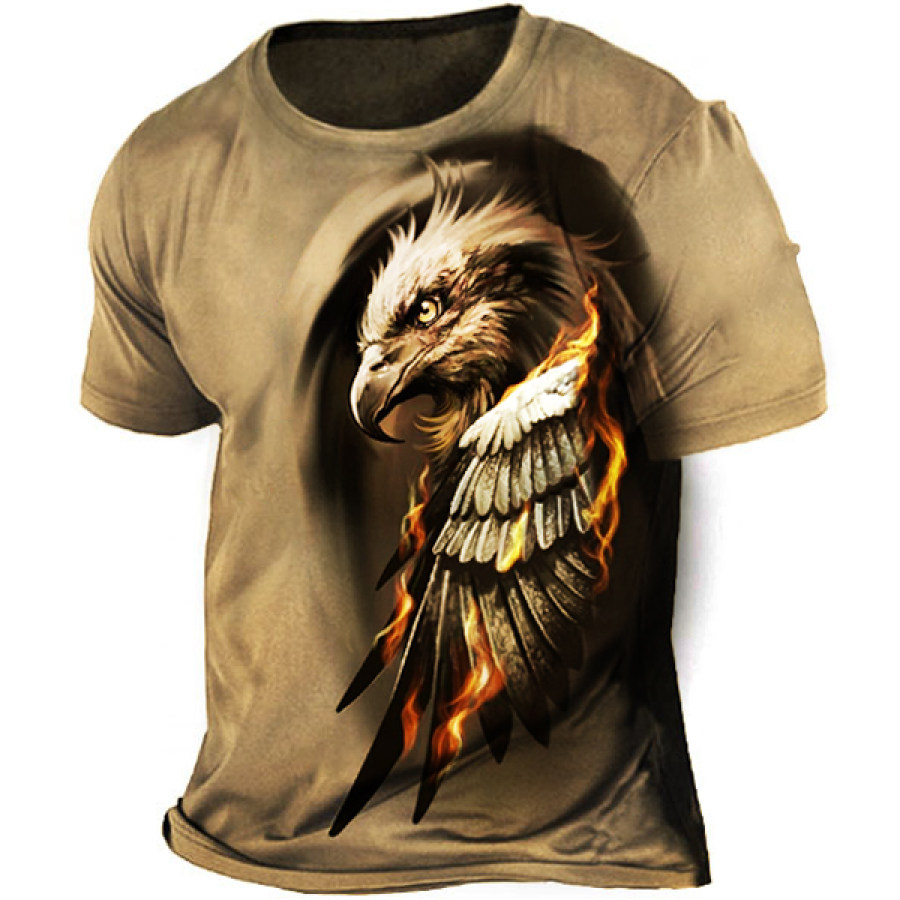 

Men's Outdoor Vintage Eagle Print Short Sleeve T-Shirt