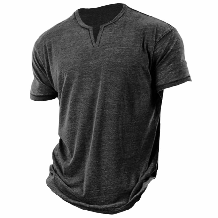 

Men's Casual Small V-Neck Soft Short Sleeve T-Shirt