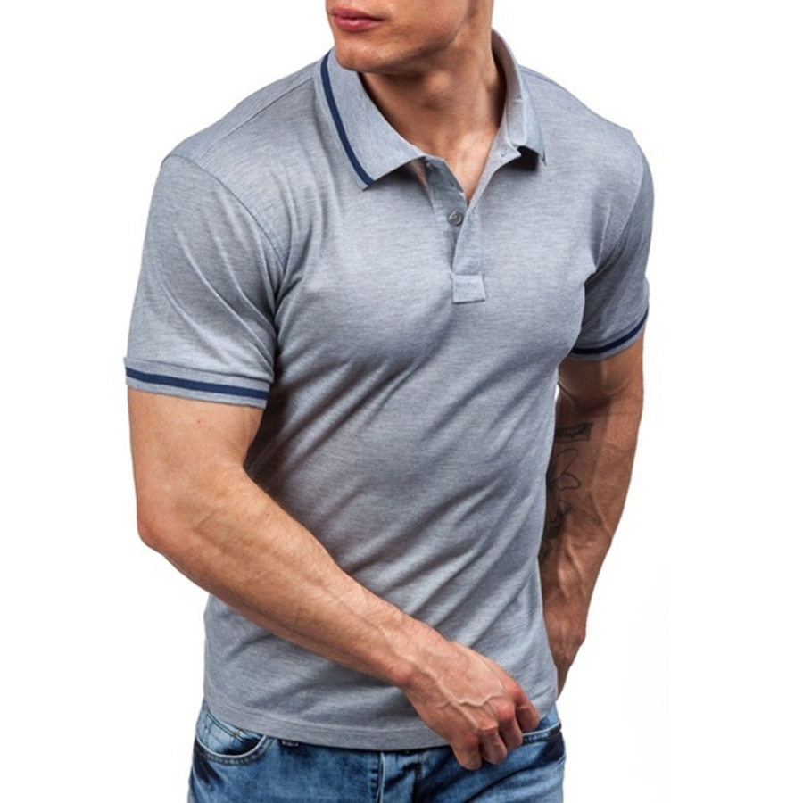 

Men's Fashion Sports Short Sleeve Casual Polo Shirt