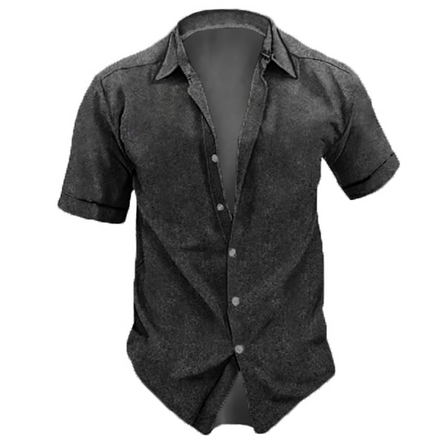 

Men's Vintage Gradient Short Sleeve Shirt