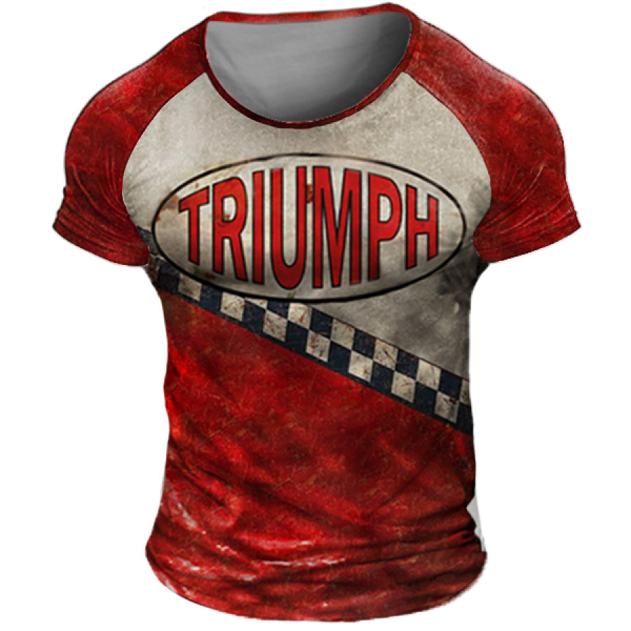 

Men's Outdoor Retro Motorcycle Short Sleeve T-Shirt