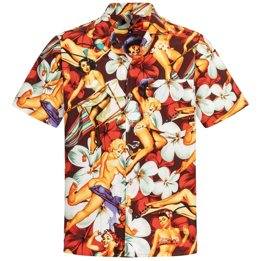 

Men's Casual Comfortable Beach Vacation Hawaiian Short Sleeve Shirt