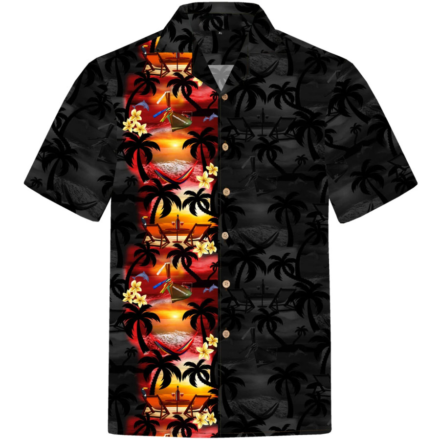 

Men's Casual Loose Beach Resort Hawaiian Shirt