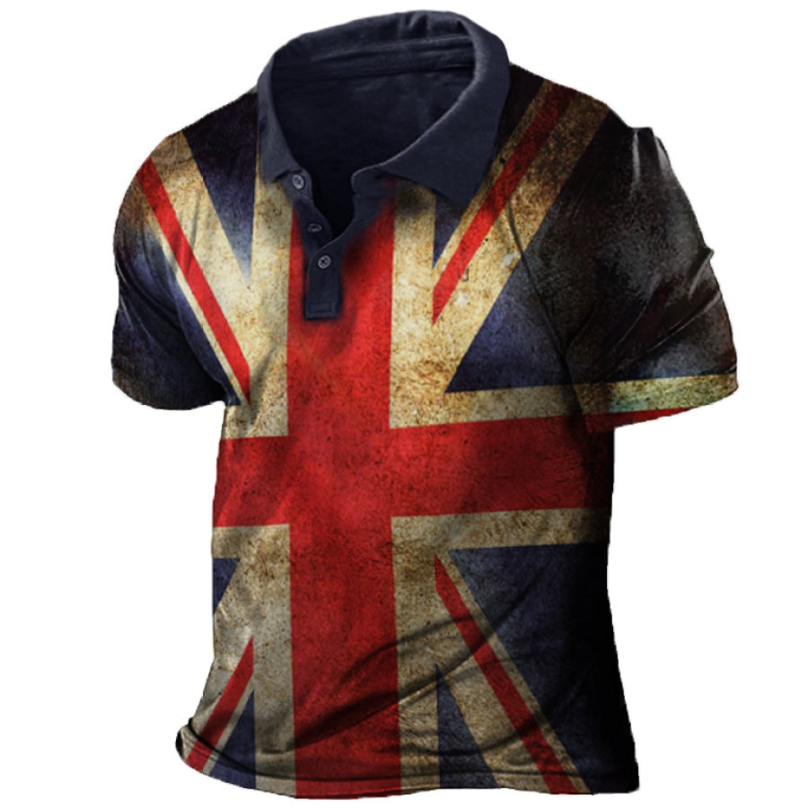 

Men's Outdoor Vintage Union Jack Polo Shirt