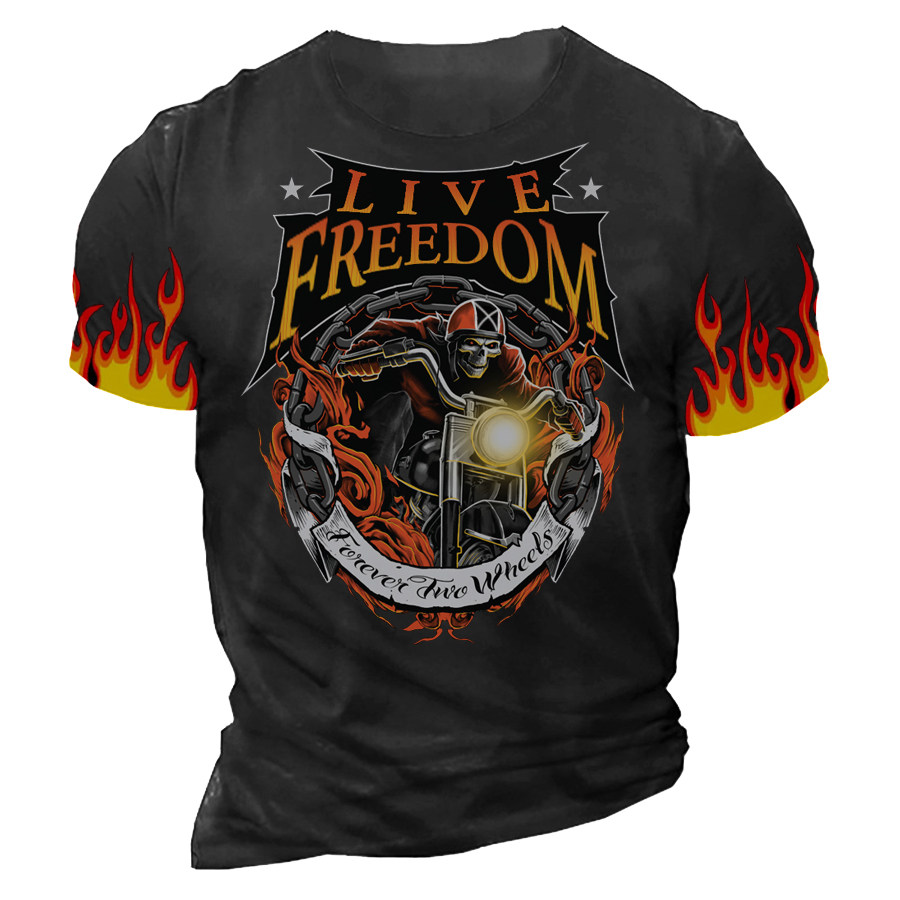 

Men's Motorcycle Flame T-Shirt