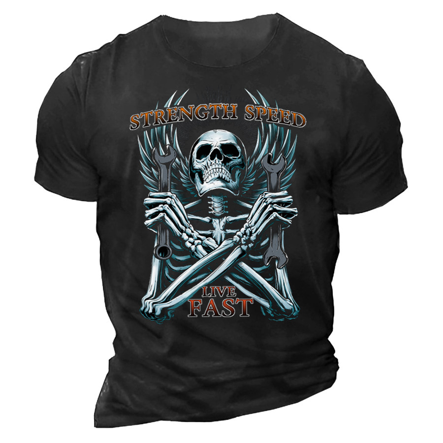 

Men's Training Slogan Silhouette Print Short Sleeve T-Shirt