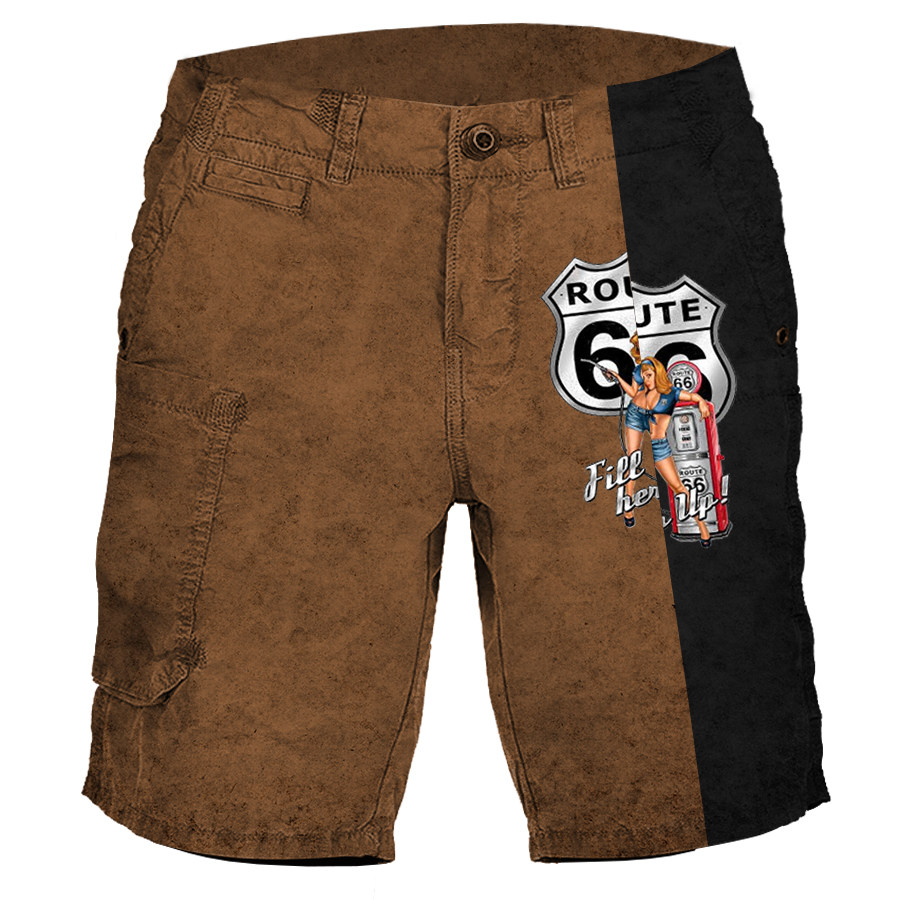 

Fill Her Up Route 66 Men's Cargo Shorts