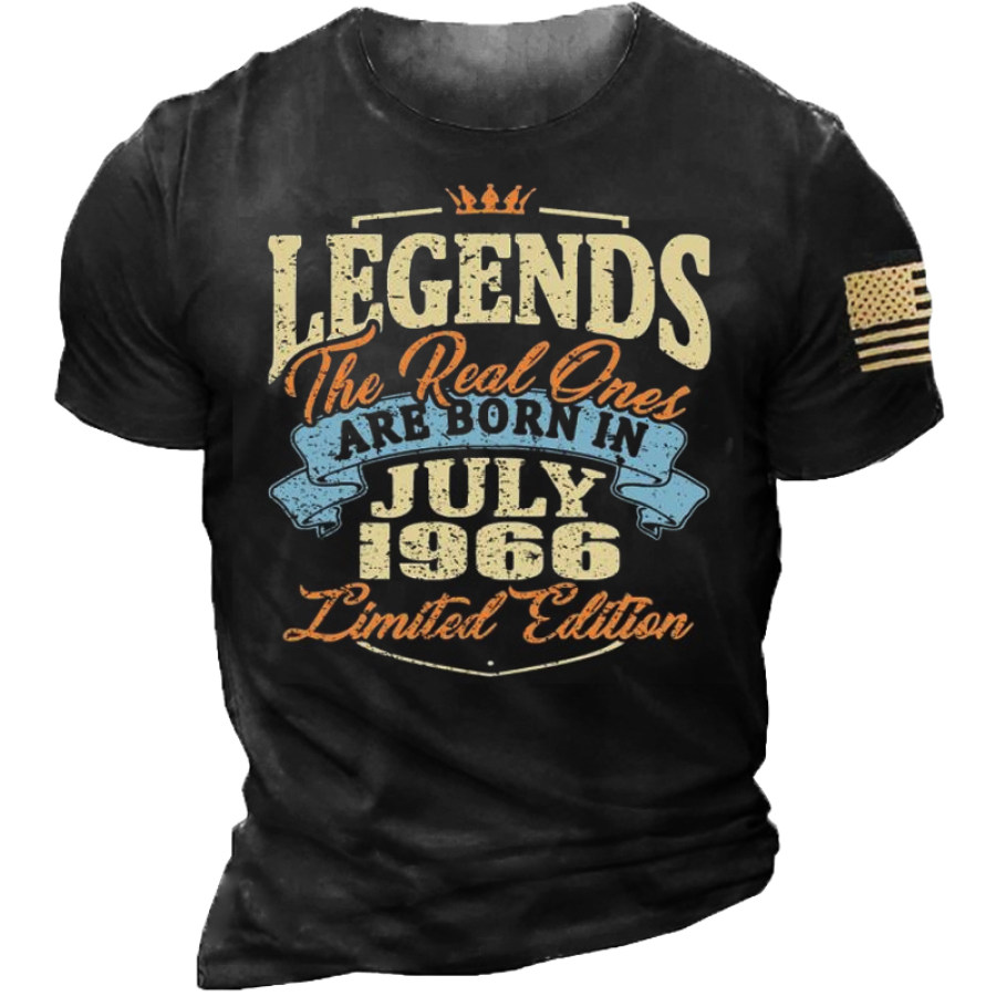 

Men's Vintage Alphabet Print Casual Short Sleeve T-Shirt