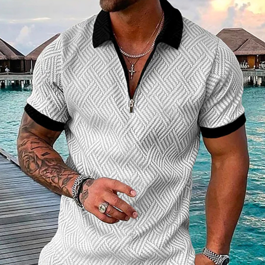 

Men's Casual Printed Polo Shirt