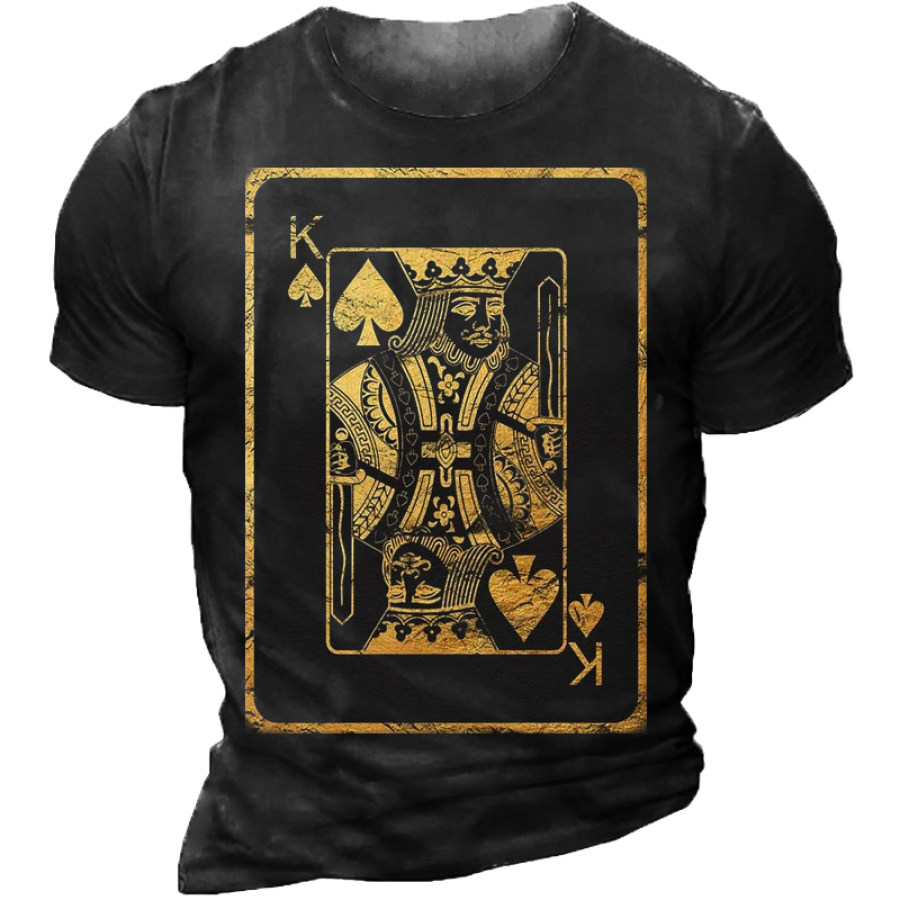 

Black And Gold King Of Spades Card T-Shirt