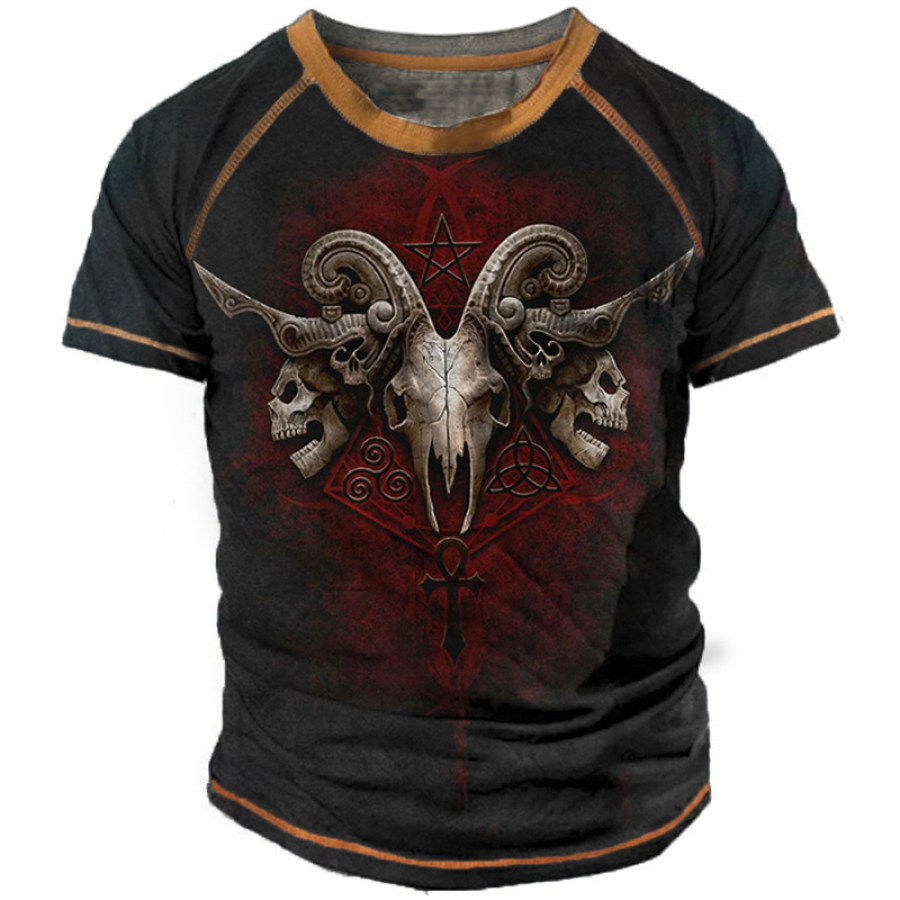 

Face Of Goth Men's Vintage Dark Print T-Shirt