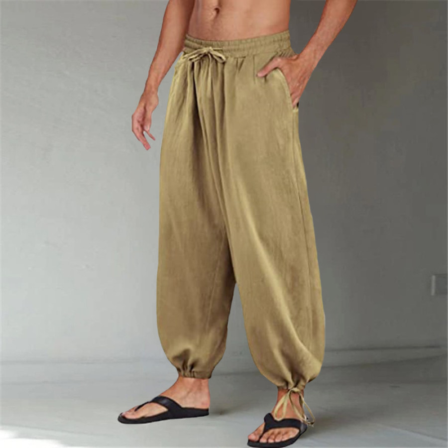 

Men's Casual Loose Cotton Linen Drawstring Bloomers