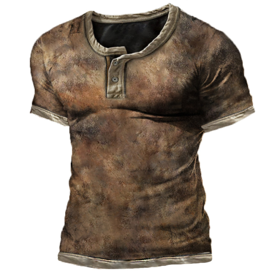 

Men's Outdoor Retro Tactical Short Sleeve Henley Shirt