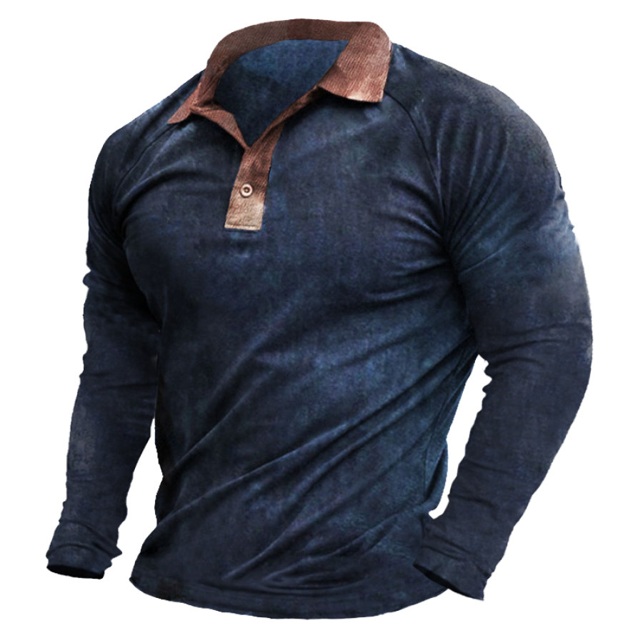 

Men's Outdoor Retro Tactical Polo Long Sleeve Shirt
