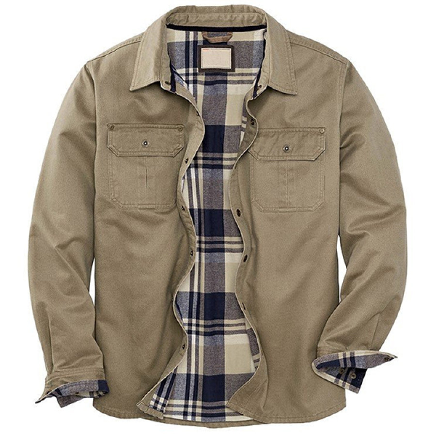

Men's Outdoor Plaid Journeyman Motorcycle Shirt Jacket