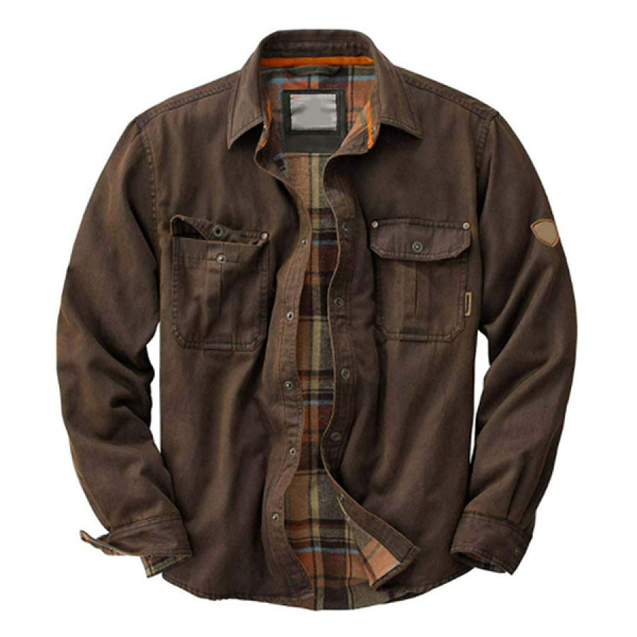 

Men's Outdoor Plaid Journeyman Motorcycle Shirt Jacket