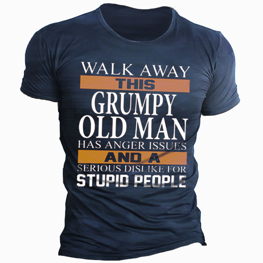 

Walk Away This Grumpy Old Man Has Anger Issues Short Sleeve T-Shirt