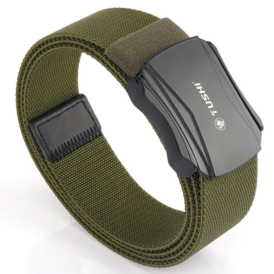 

Men's Outdoor Aluminum Alloy Buckle Stretch Nylon Tactical Belt