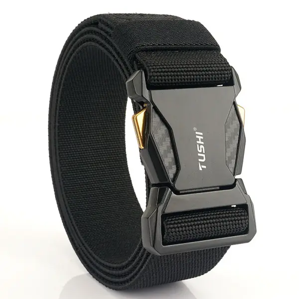 Men's Tactical Quick Release Buckle Stretch Nylon Braided Belt - Chrisitina.com 