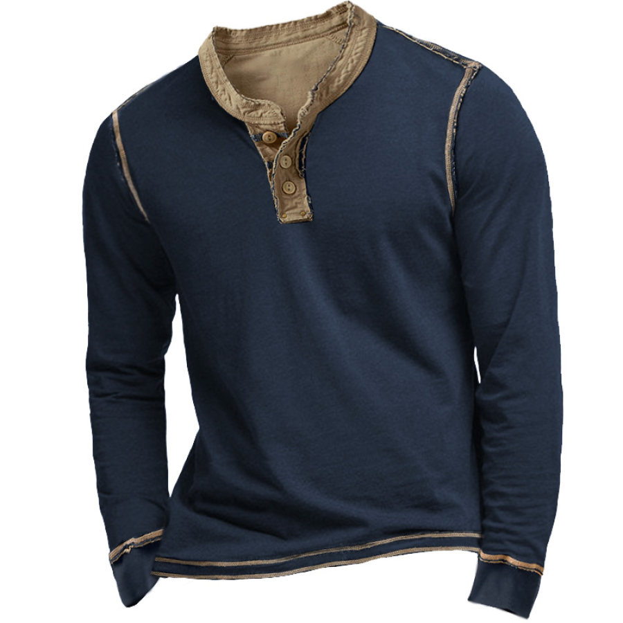 

Men's Outdoor Retro Tactical Henley T-Shirt