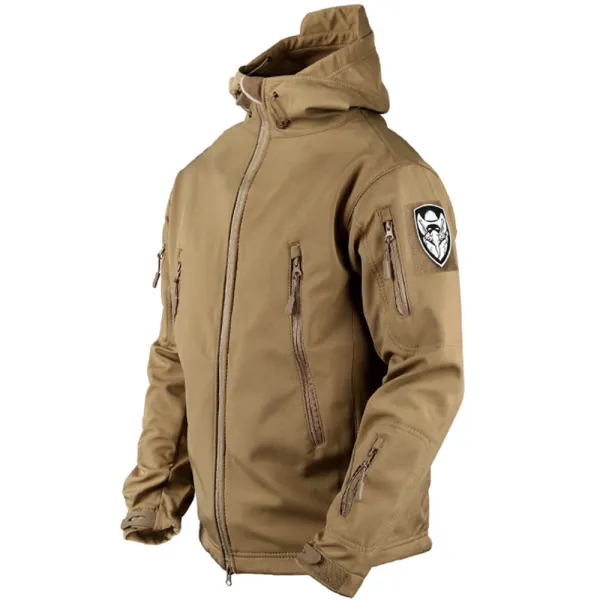 Men's Outdoor Tactical Multi-pocket Waterproof Hooded Jacket Jacket - Kalesafe.com 