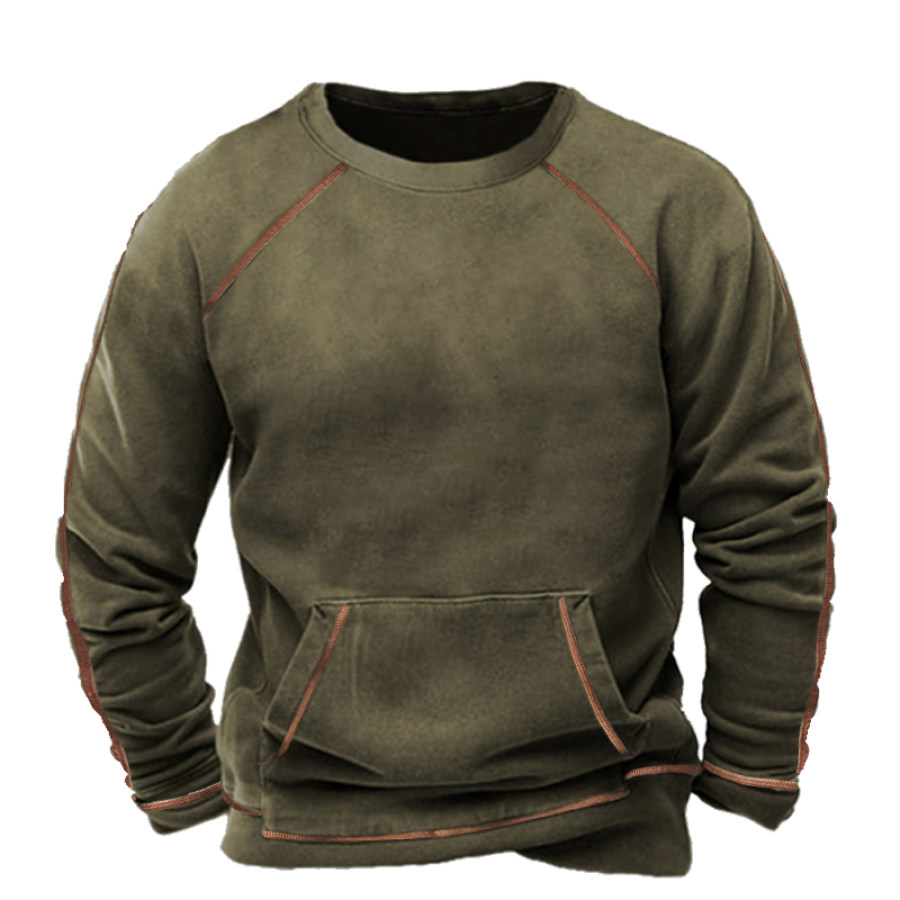 

Men's Vintage Print Crew Neck Casual Sweatshirt