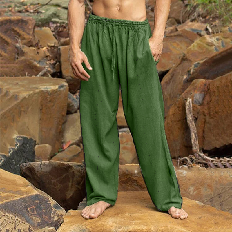 linen holiday trousers