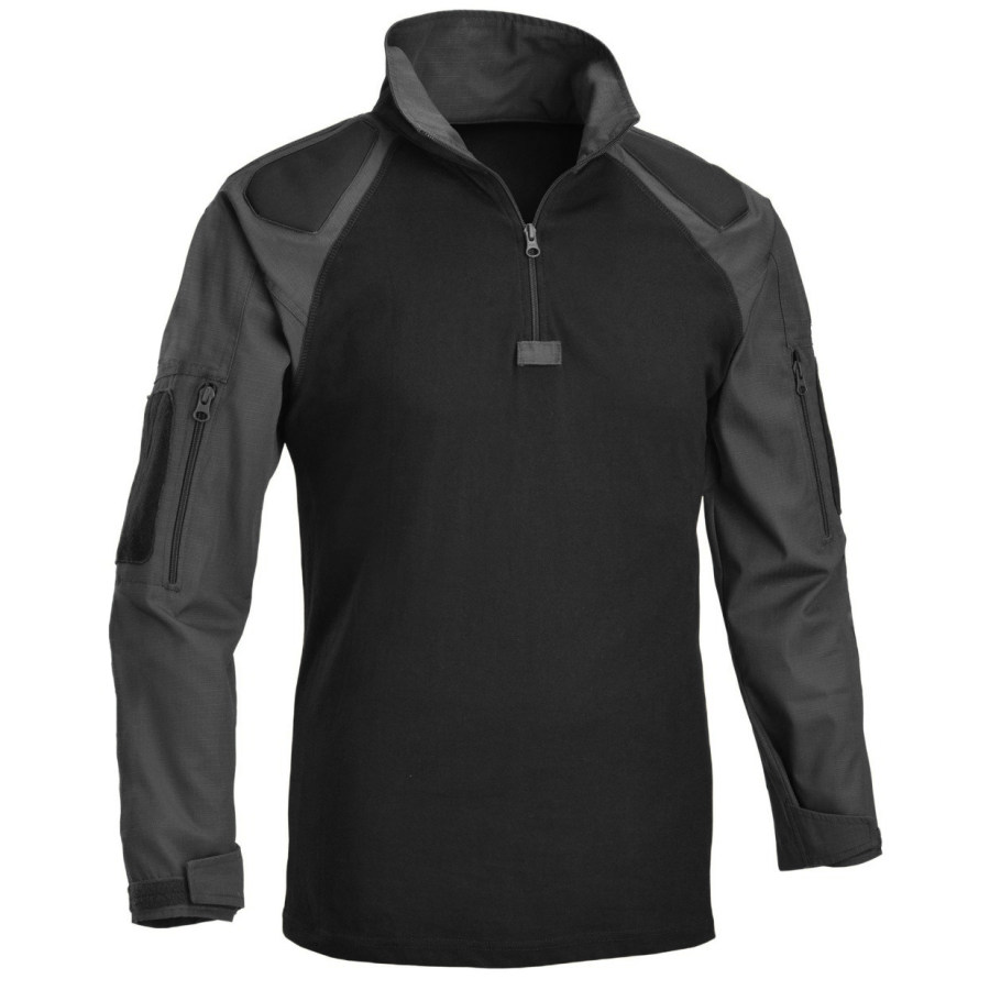 

Men's Outdoor Sports Warm Fleece Stand Collar Zip Tactical Top