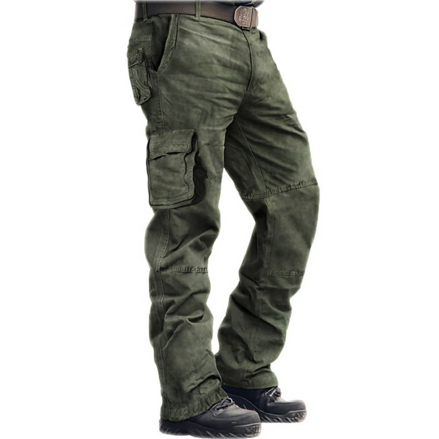 

Pantalones Cargo Casuales Deportivos De Algodón Con Múltiples Bolsas Para Hombres Al Aire Libre
