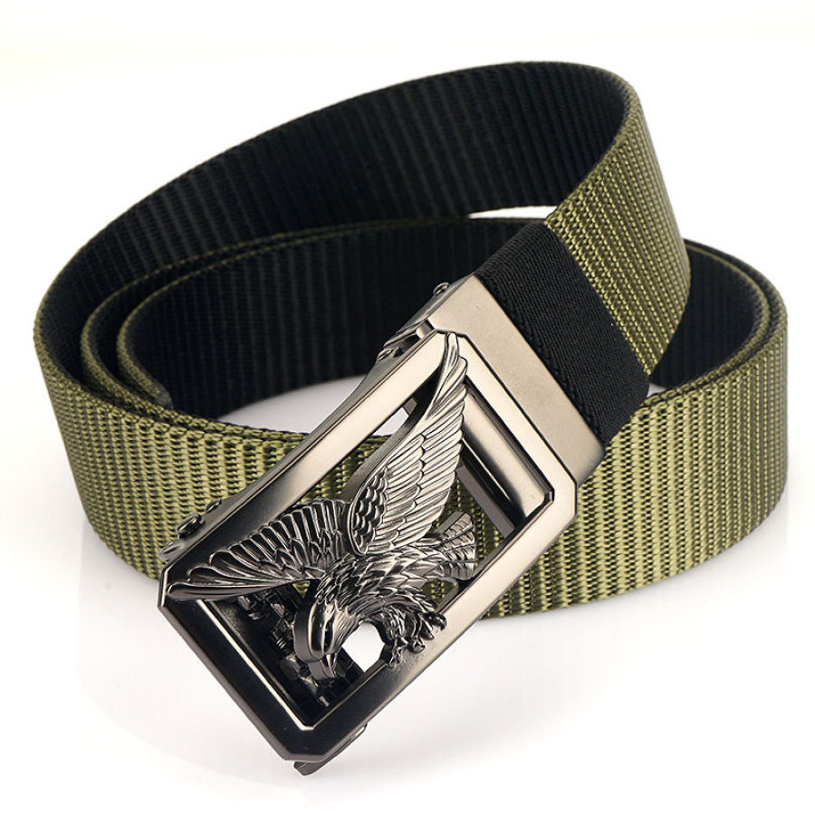 

Ceinture à Boucle Automatique Décontractée En Nylon Double Couleur épaissie Pour Hommes