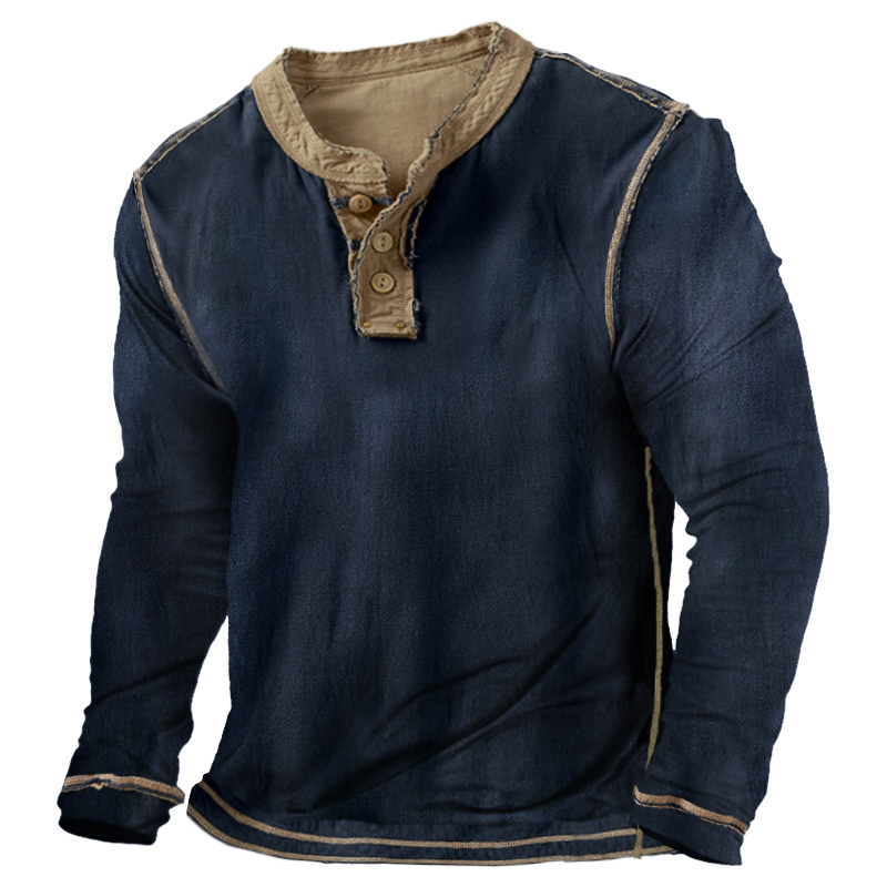 Men's Outdoor Casual Round Neck Chic Long Sleeve T-shirt