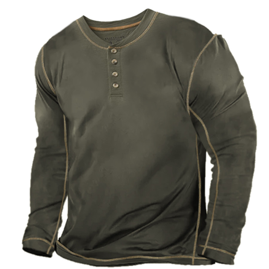 

Men's Outdoor Casual Round Neck Long Sleeve T-Shirt