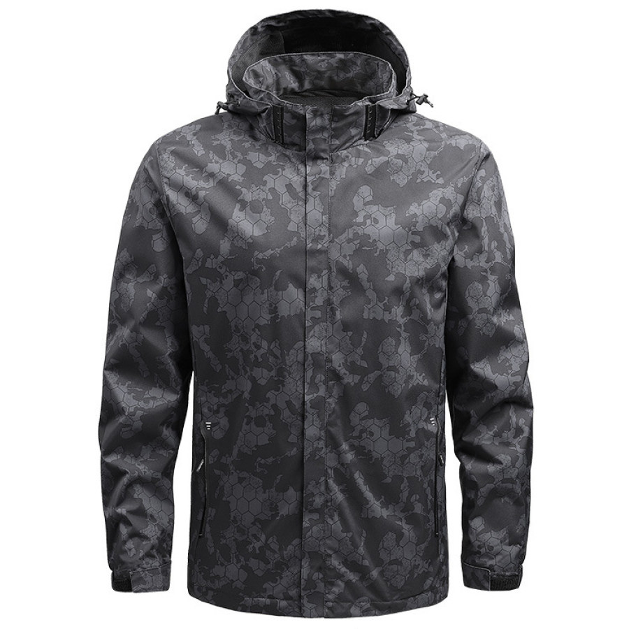 

Men's Outdoor Camo Sport Windproof Hooded Jacket