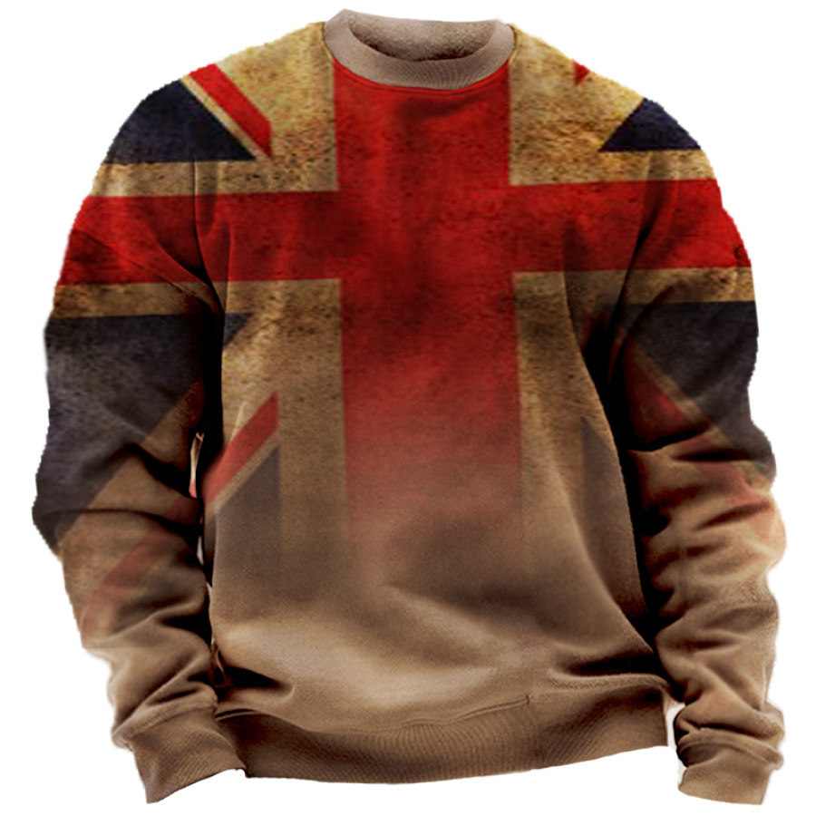 

Men's Vintage Union Jack Long Sleeve Sweatshirt
