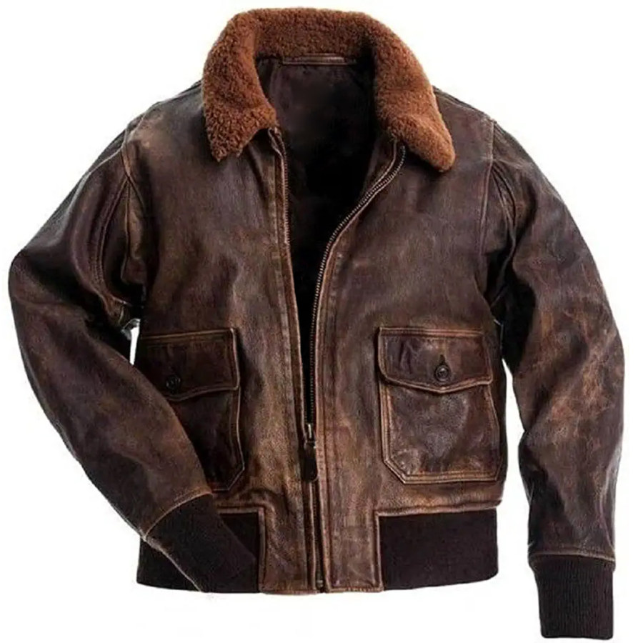 

Men's Outdoor Windproof Fashion Motorcycle Leather Jacket