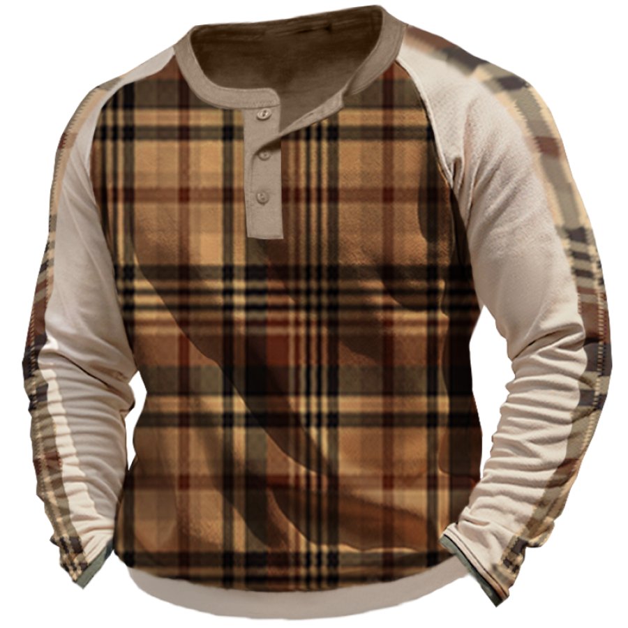

Men's Vintage Check Long Sleeve Sweatshirt