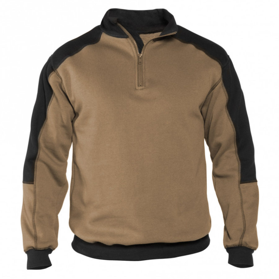 

Men's Outdoor Tactical Patchwork Zipper Sweatshirt