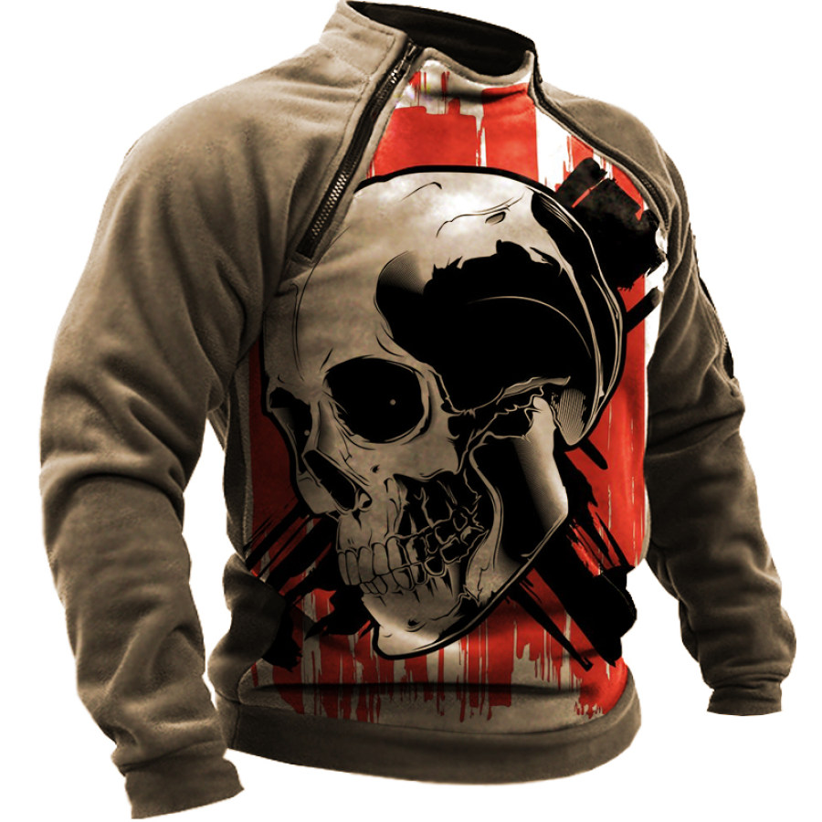 

Men's Ethnic Pattern Zip Long Sleeve Sweatshirt