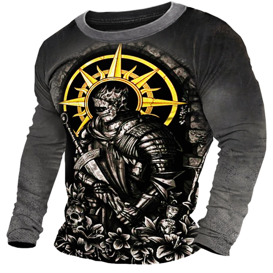 

Men's Vintage Skull Long Sleeve T-Shirt