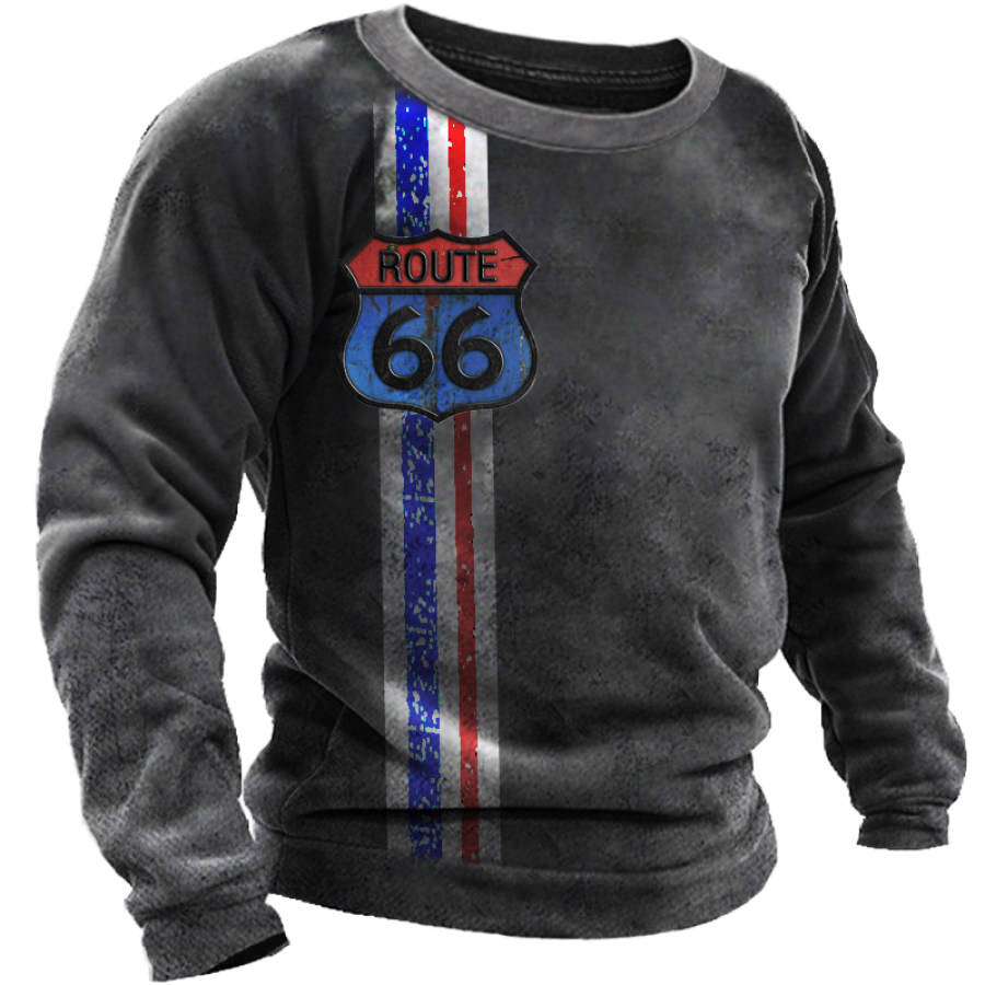 

Men's Vintage Route 66 Long Sleeve Sweatshirt