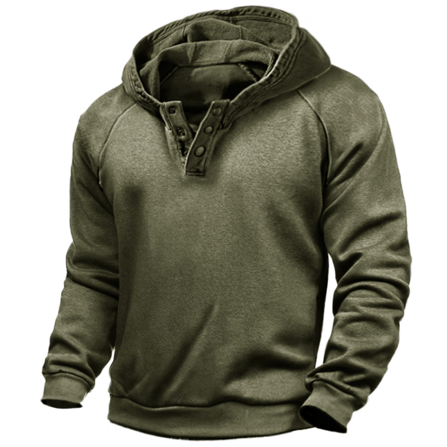 

Men's Retro Casual Long Sleeve Tactical Fusion Hoodie