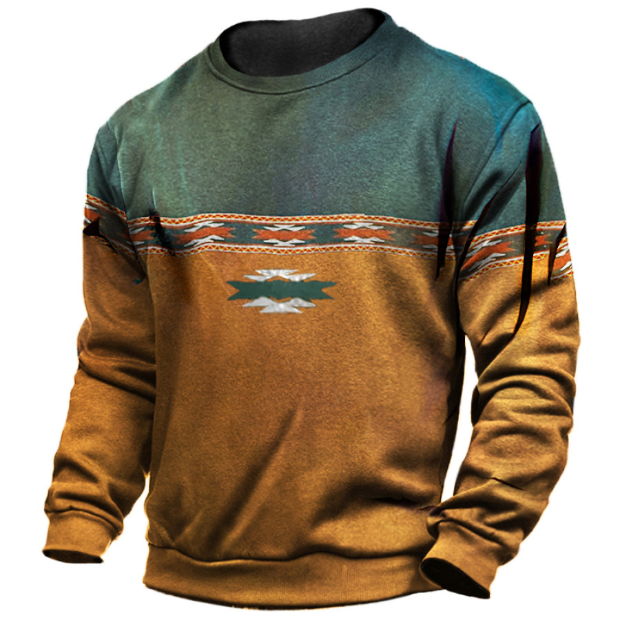 

Men's Vintage Surf Stitching Long Sleeve Sweatshirt