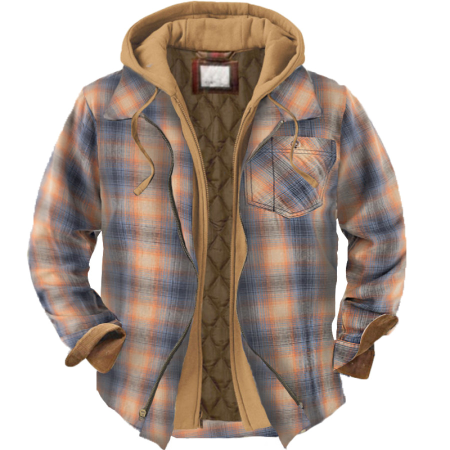 

Men's Vintage Check Long Sleeve Zip Jacket