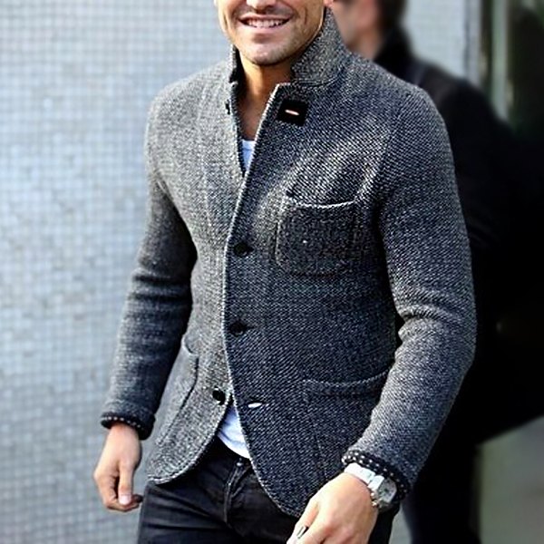 Men's Casual Fashion Thick Stand Collar Jacket