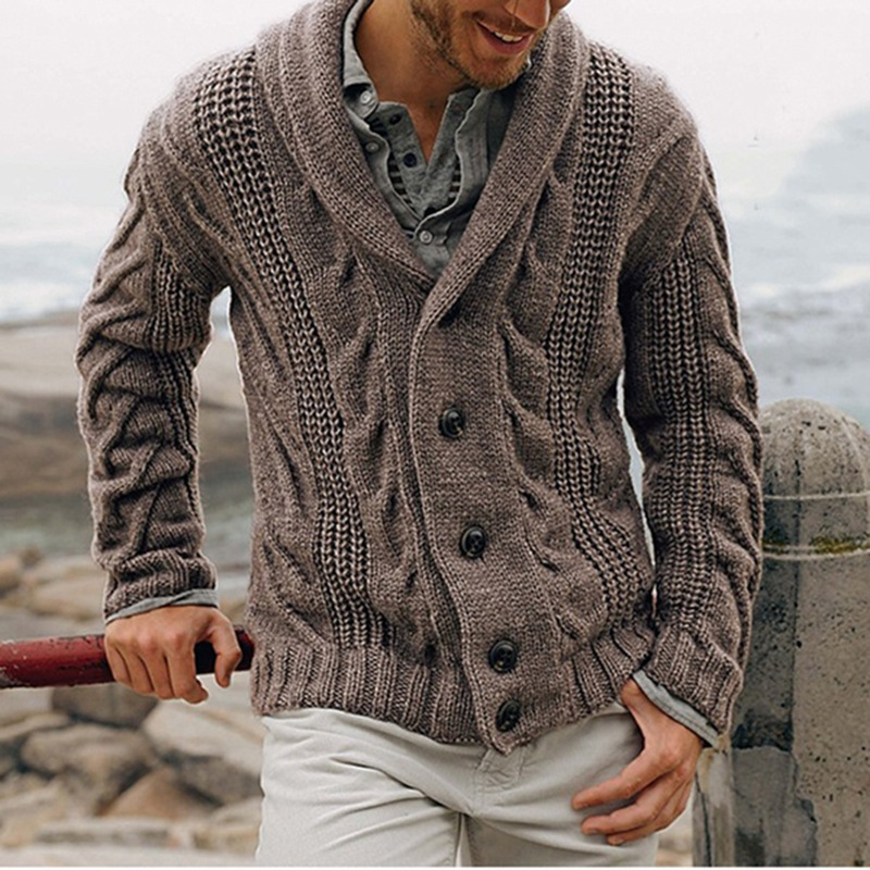 Men's Retro Casual Twisted Chic Knit Cardigan